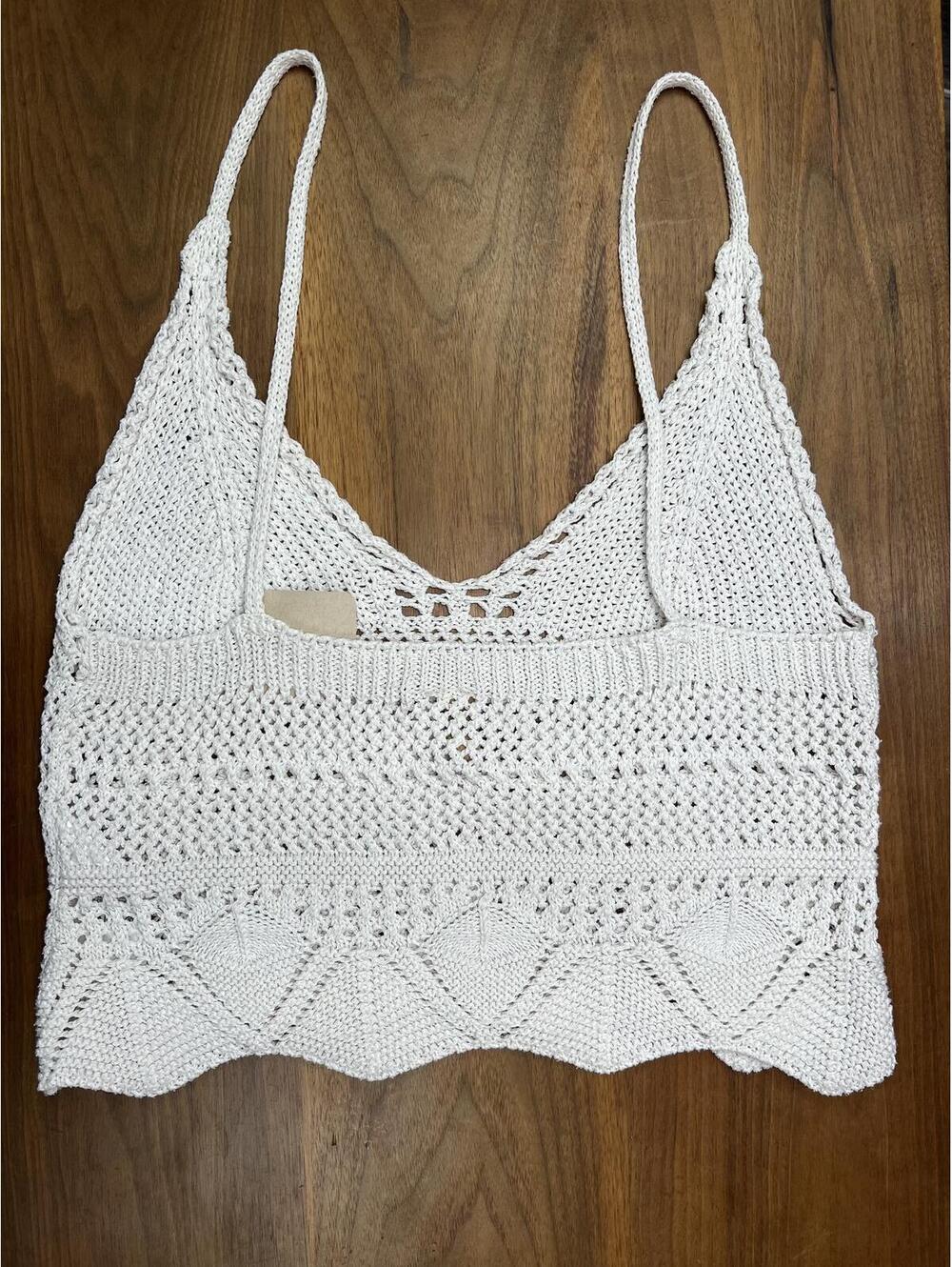 Anthropologie - Pilcro Cream Crotchet Tank Size Small - Picture 7 of 9